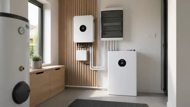 Wizualizacja magazynu energii Deye SE-F5 Pro w pomieszczeniu technicznym