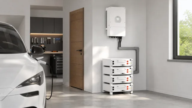 Wizualizacja domowego systemu Deye SE-G5.1 Pro-B w garażu